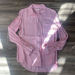 Beach Lunch Lounge Striped Button Down